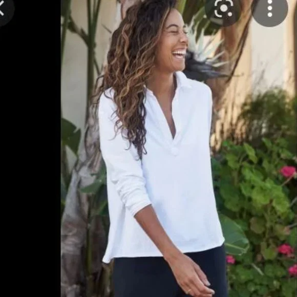 Frank & Eileen Heritage Jersey Popover Henley Top - Picture 2 of 16